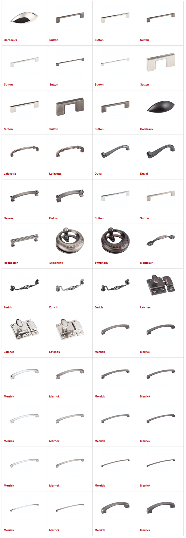 Jeffrey Alexander Bath Furniture 5 Elements Pulls