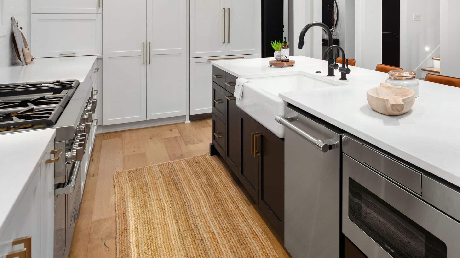 7. Trash Can Hidden In A Kitchen Island
