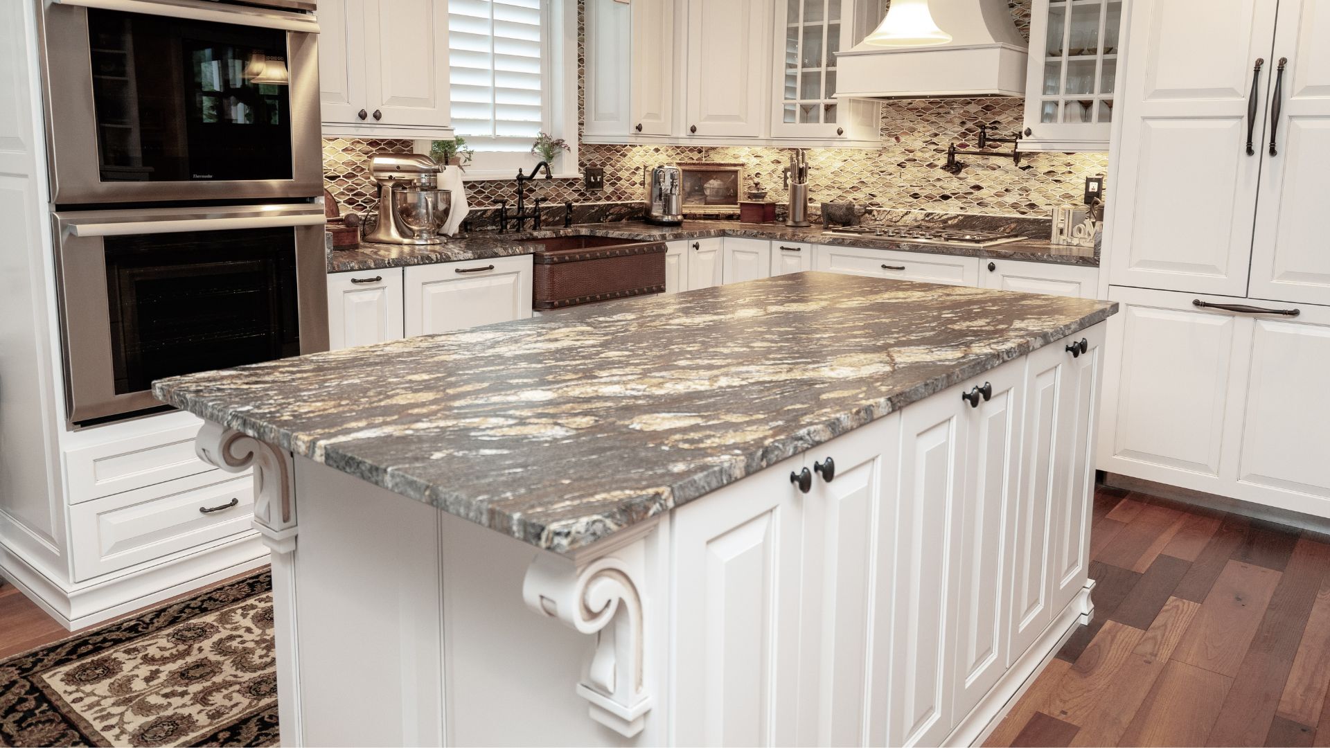 Beadboard Faced Small Kitchen Island
