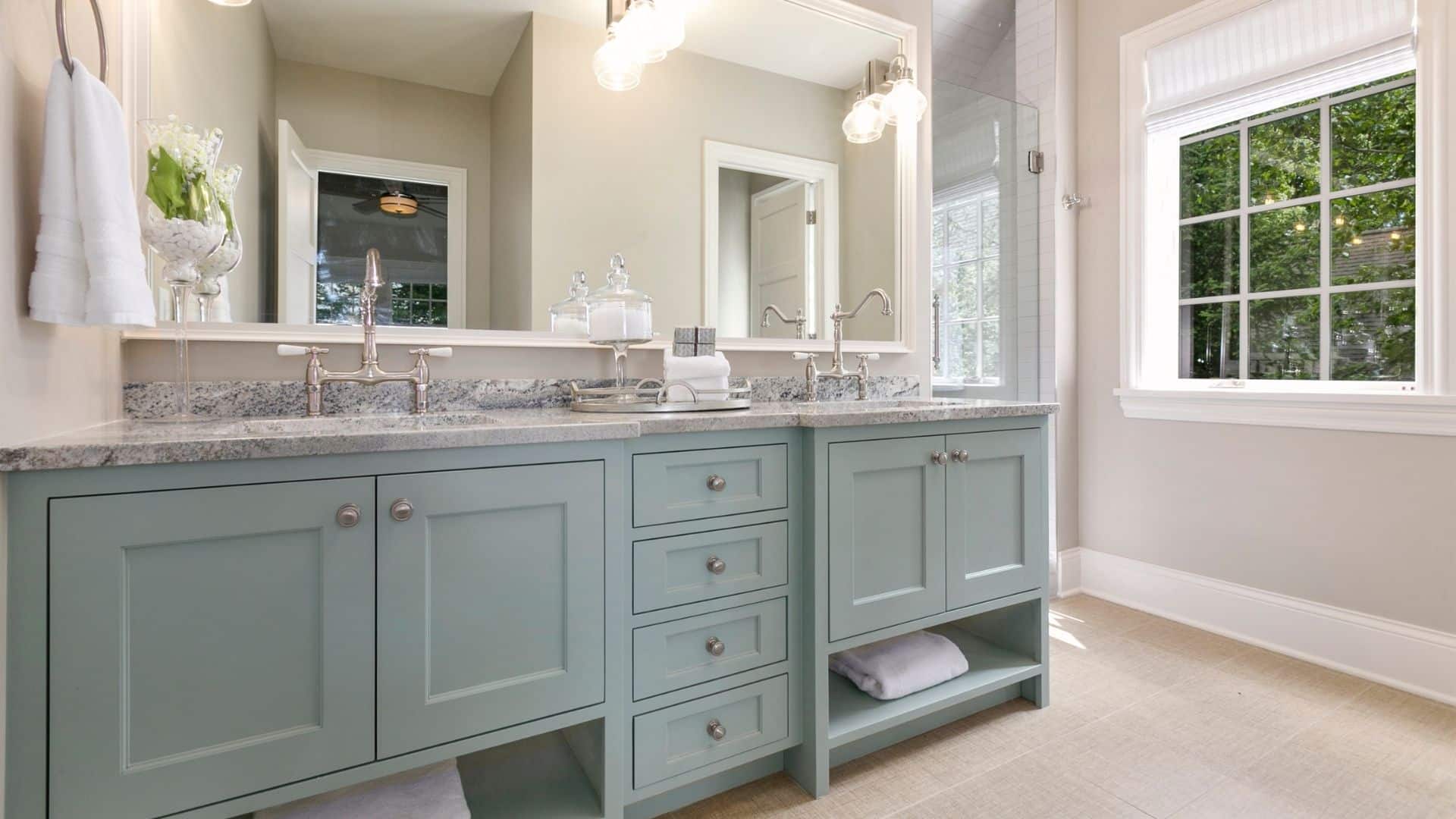 3. Colored Cabinets