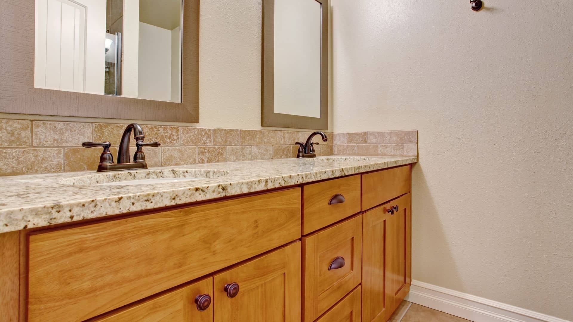 Birch Wood Bathroom Cabinets