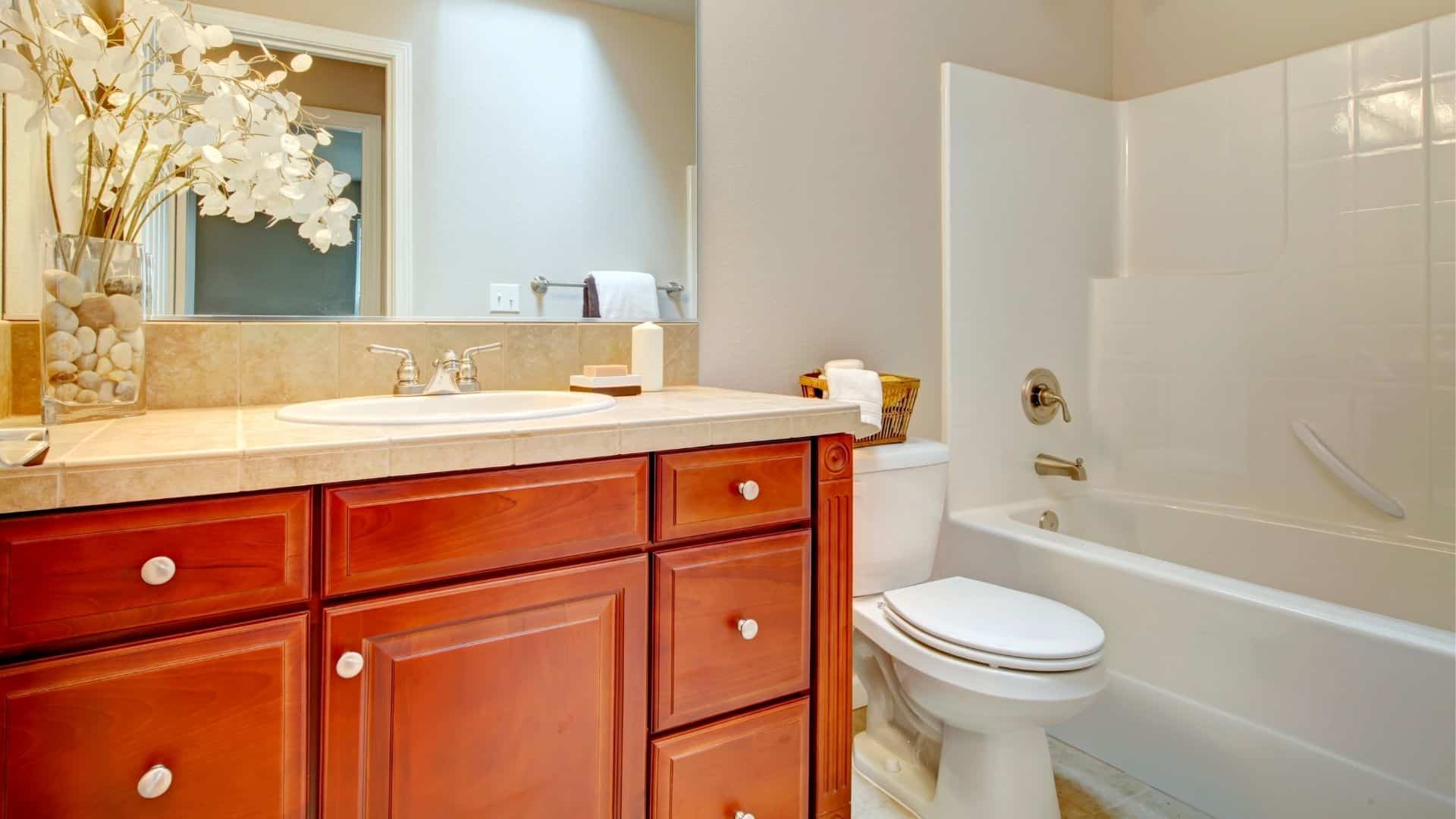Cherry Wood Bathroom Cabinets