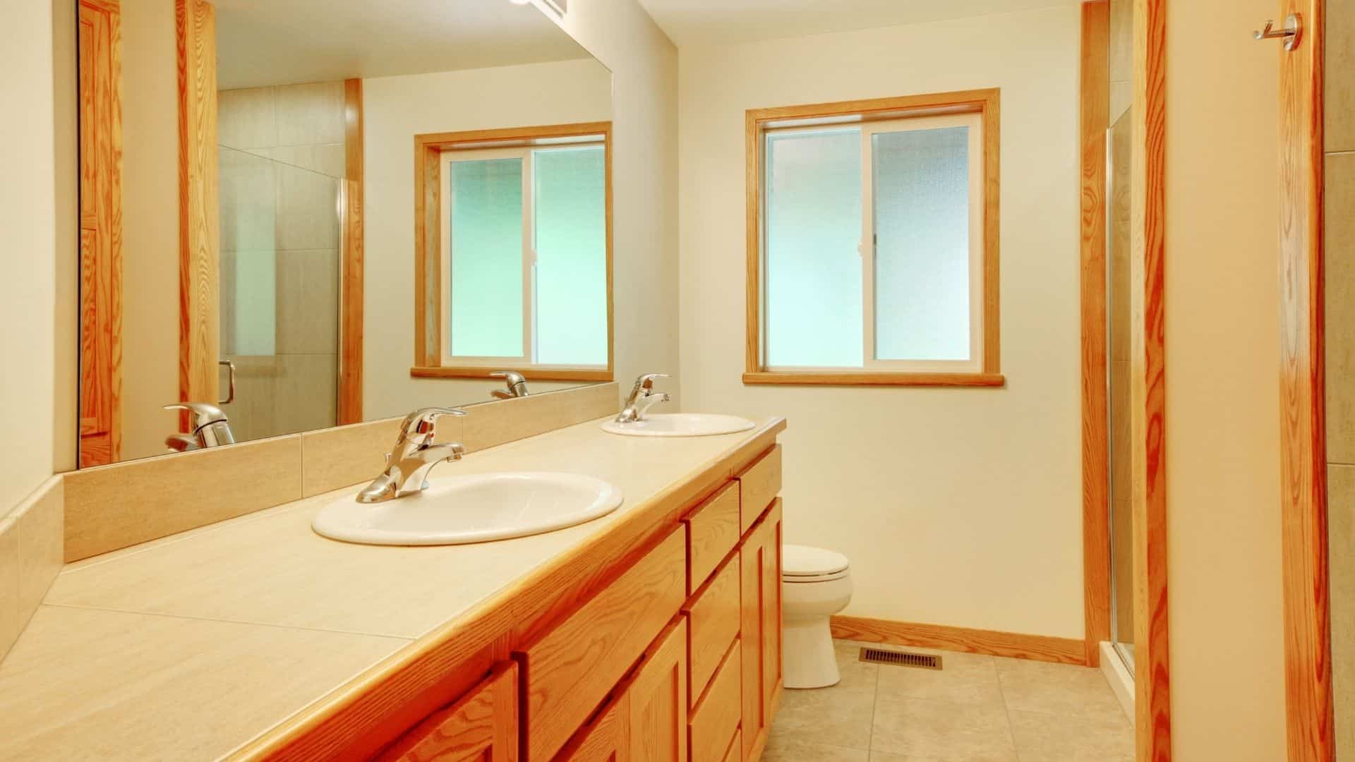 Douglas Fir Bathroom Cabinets