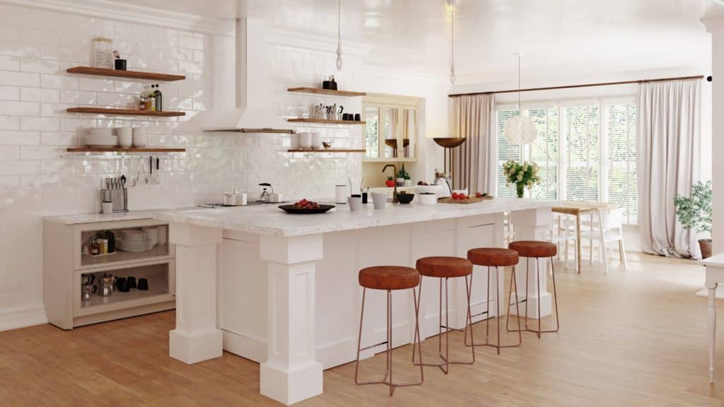 Airy and Bright Kitchen Remodeling Designs In West Springfield, VA 189 Open Shelving