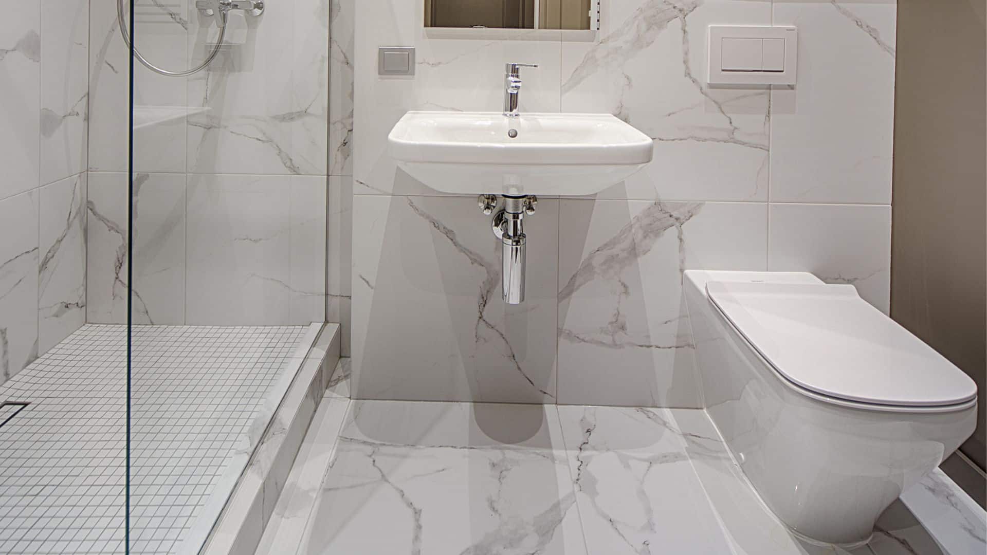 6 Inspiring Bathroom Remodeling Design Ideas In Groveton, VA 1 White Marble Tile Everything For Bathroom Remodeling