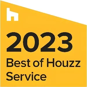 2023 Best of Houzz Service award badge for USA Cabinet Store.