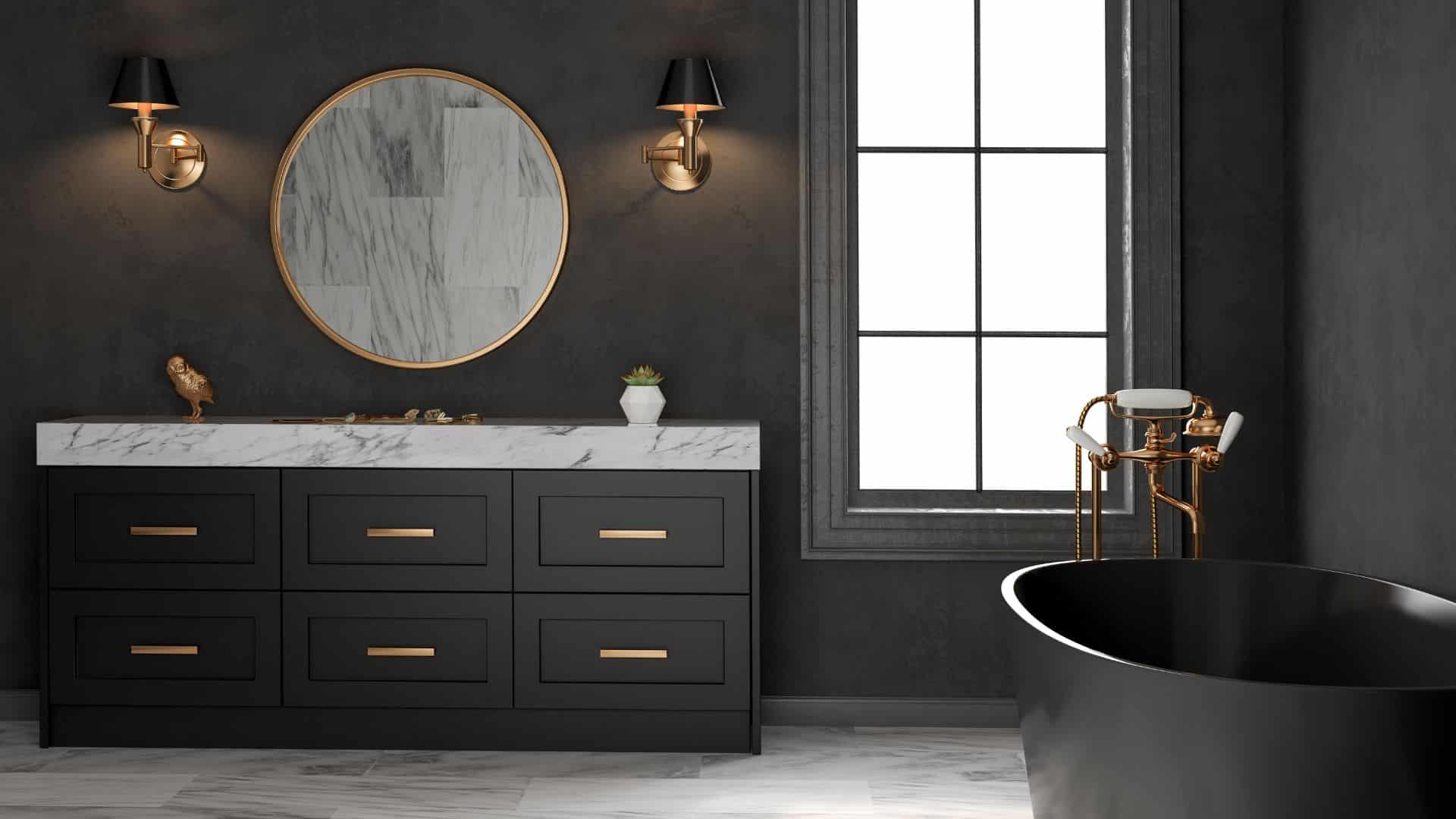 Black Bathrooms Are Trending