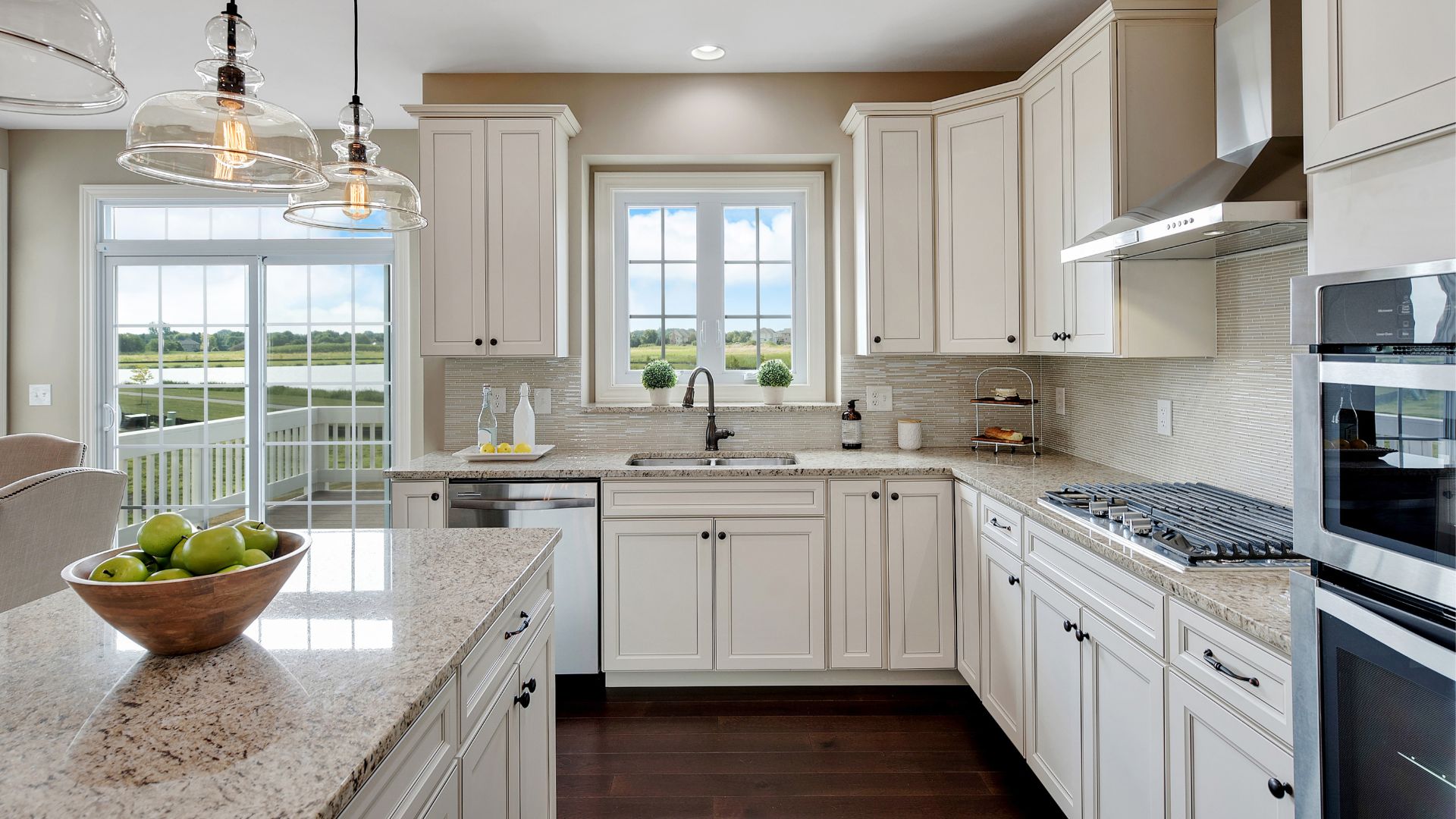 Cabinetry 29 kitchen with white cabinets and a granite countertops