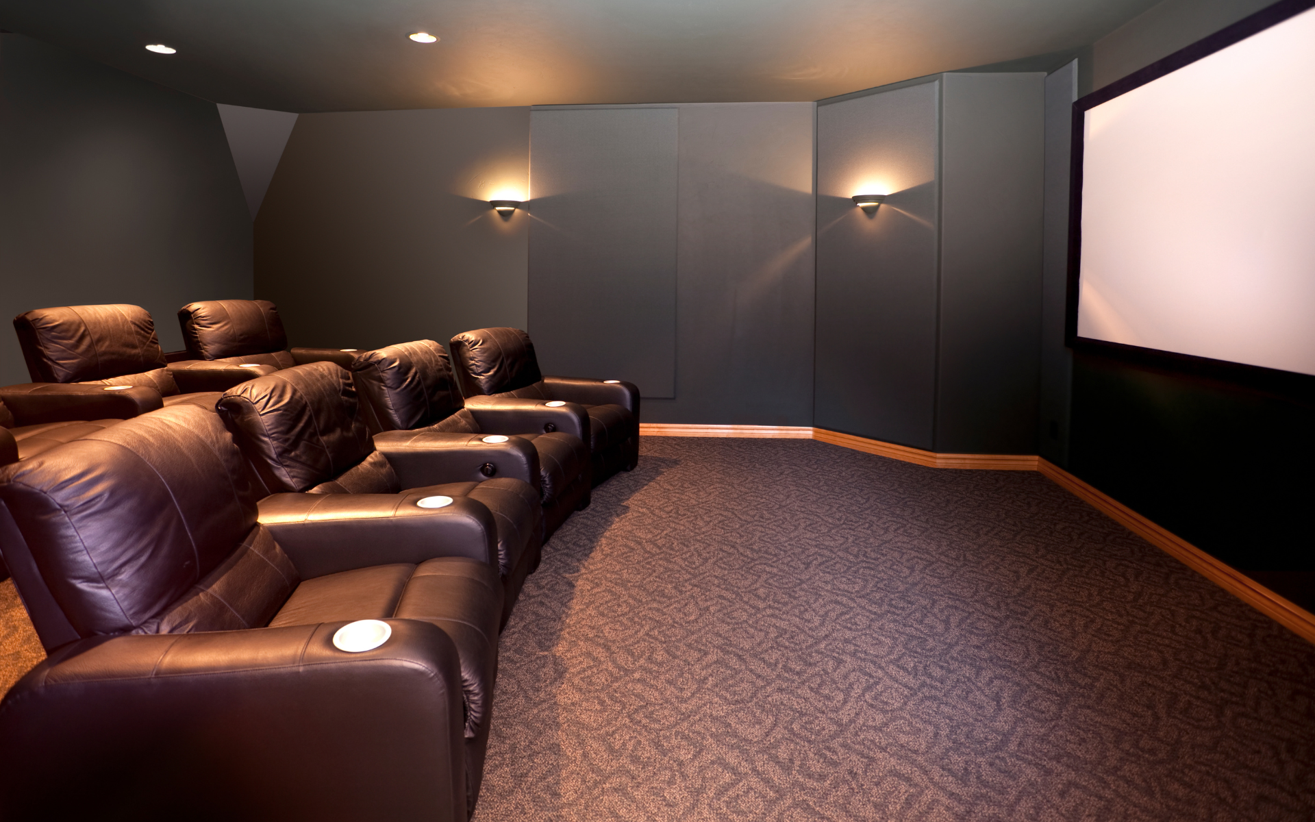 3. Dark Colors for a Home Theater