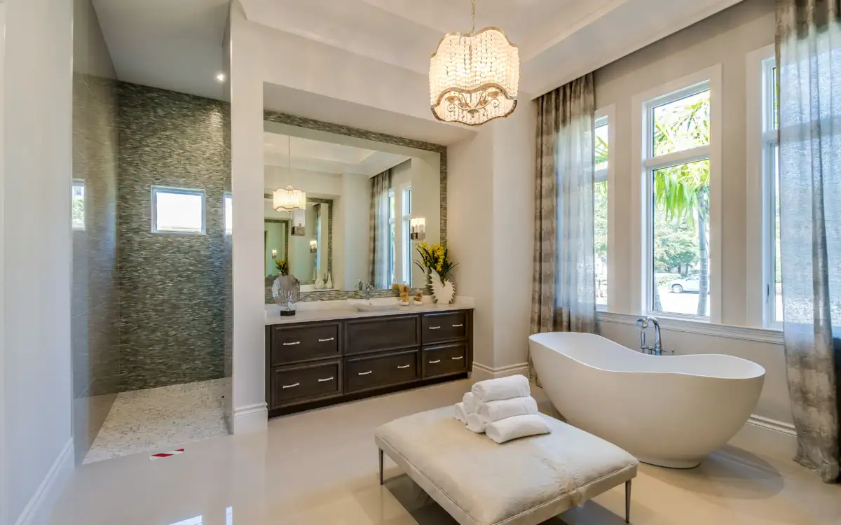 white bathroom remodeled in virginia