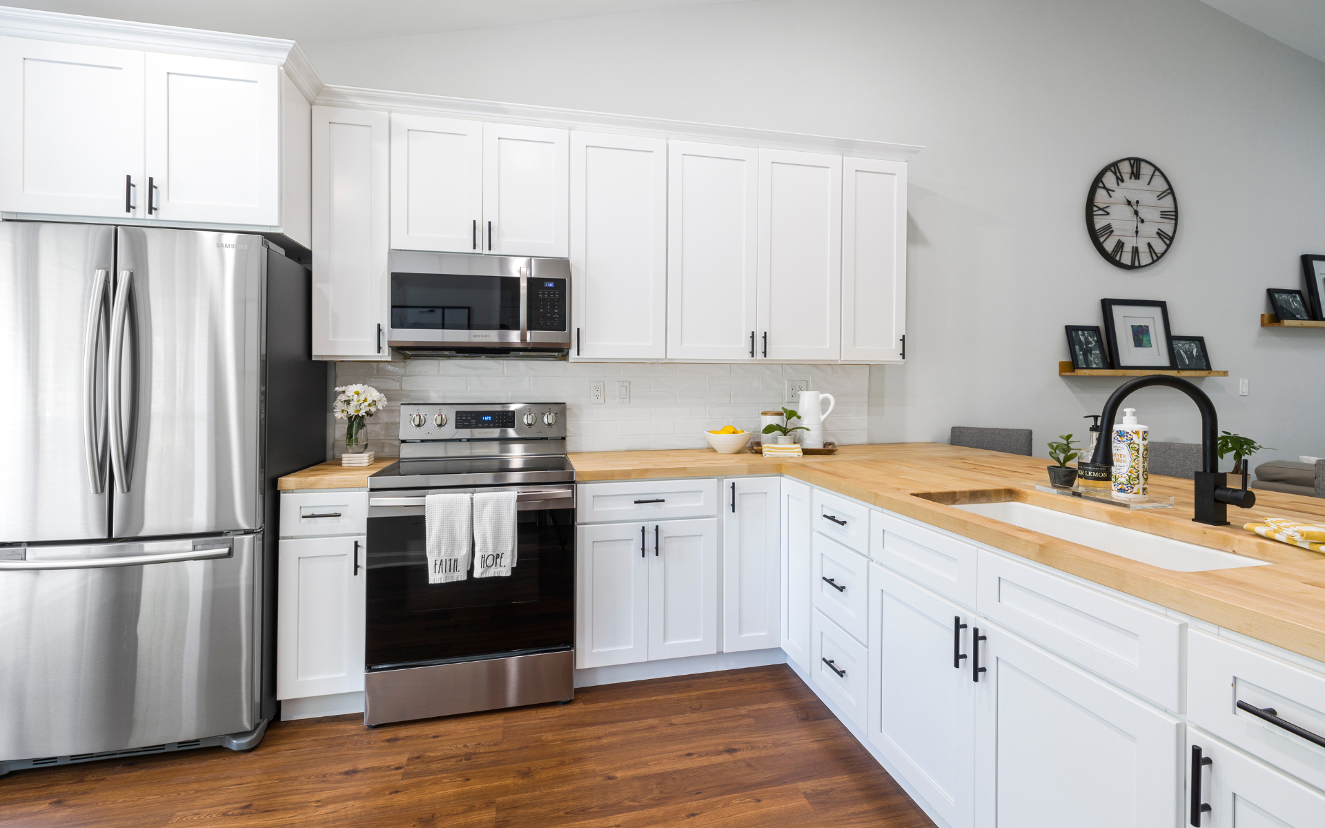 What countertop materials pair best with budget friendly cabinets
