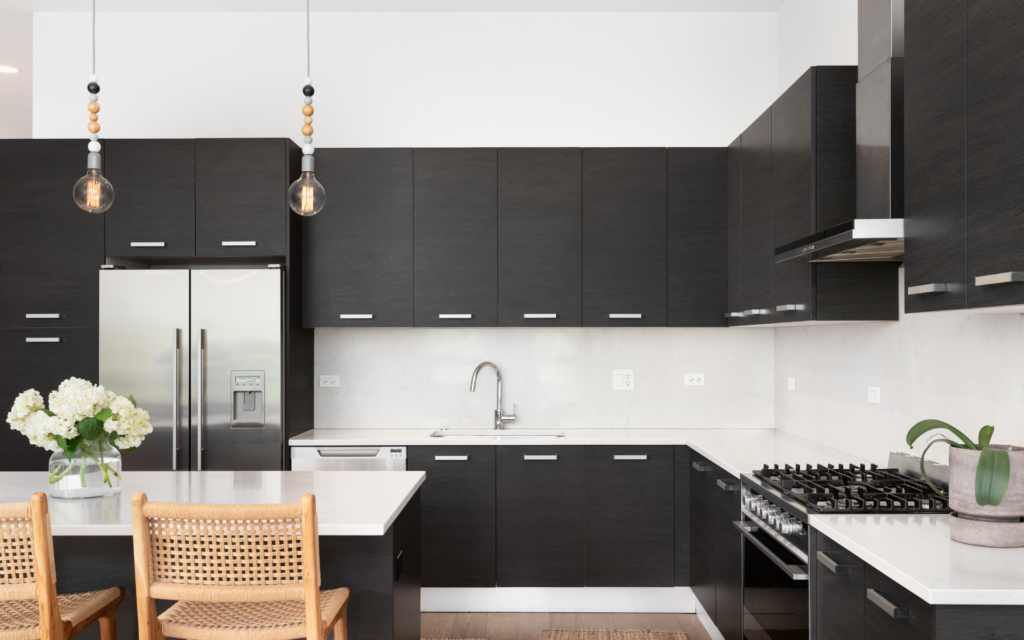 Top 21 Amazing Kitchen Remodeling Before and After Photos 15 brown kitchen cabinets