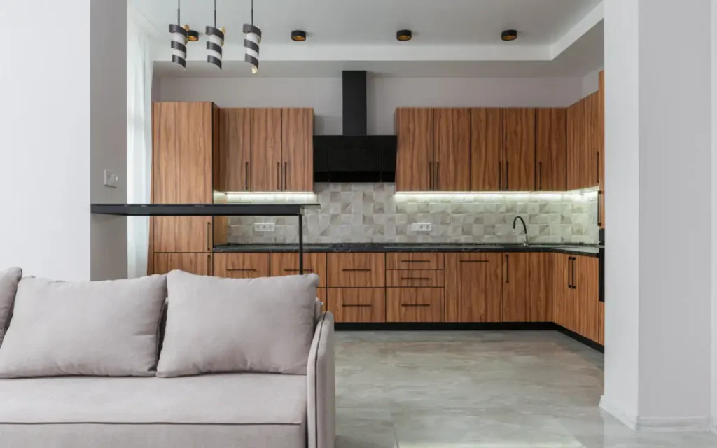 Kitchen Cabinets In Chantilly, VA 1 walnut kitchen cabinet installed by remodeler in virginia