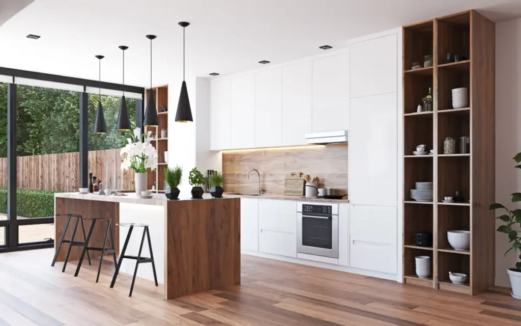 wood backsplashes for natural warmth kitchen