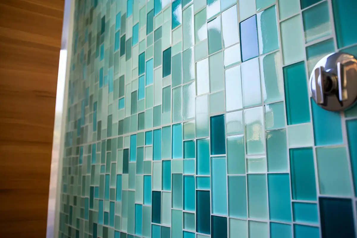 glass bathroom tiles