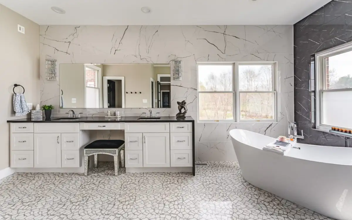 Renovated Luxury White Bathroom in Houston
