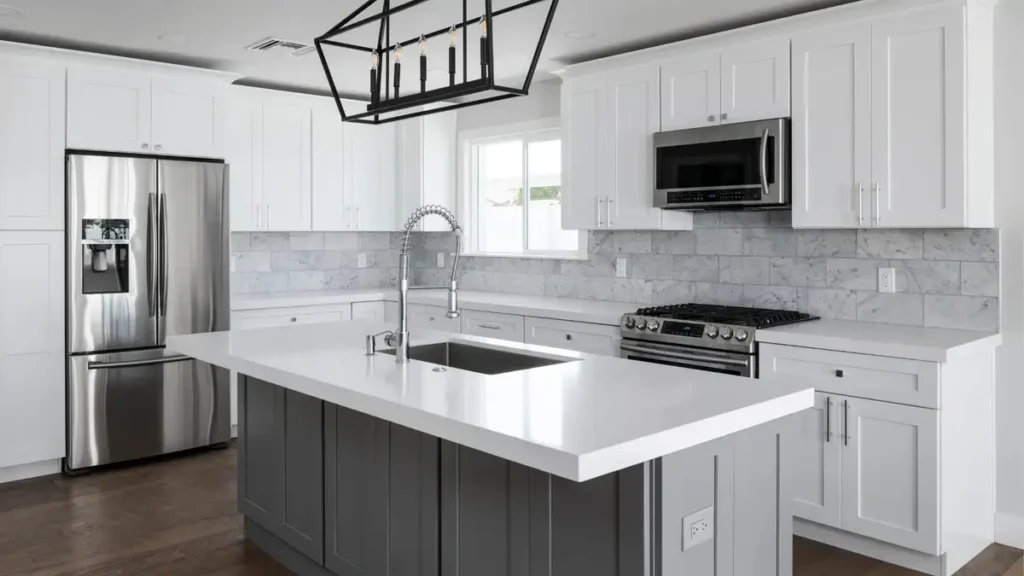 Paint Dated Kitchen Cabinets is used in kitchen remodeling project