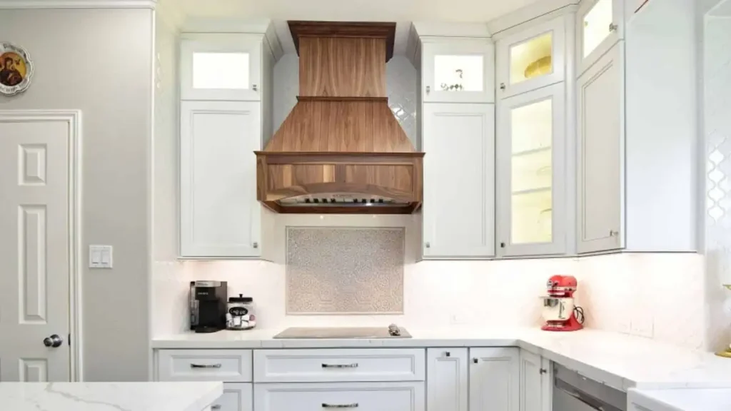 White Cabinets and a Stylish Range Hood