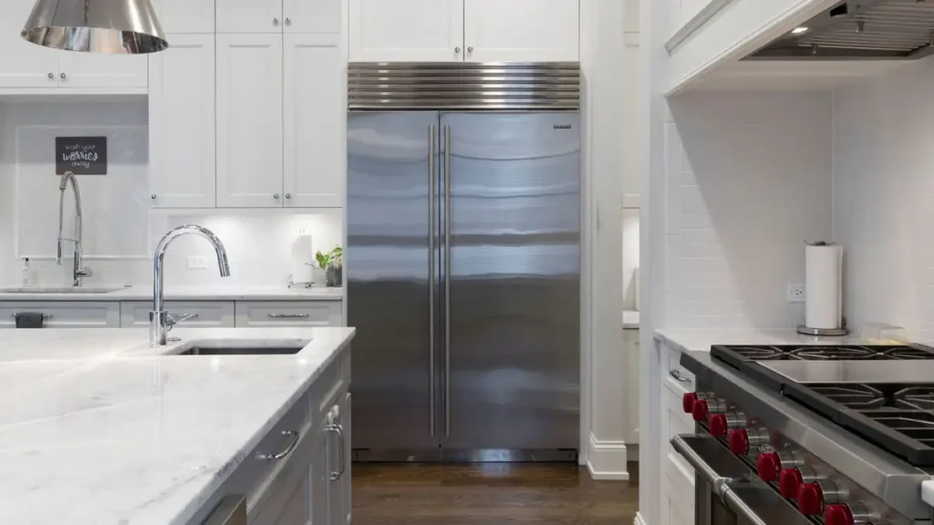 white layout of kitchen