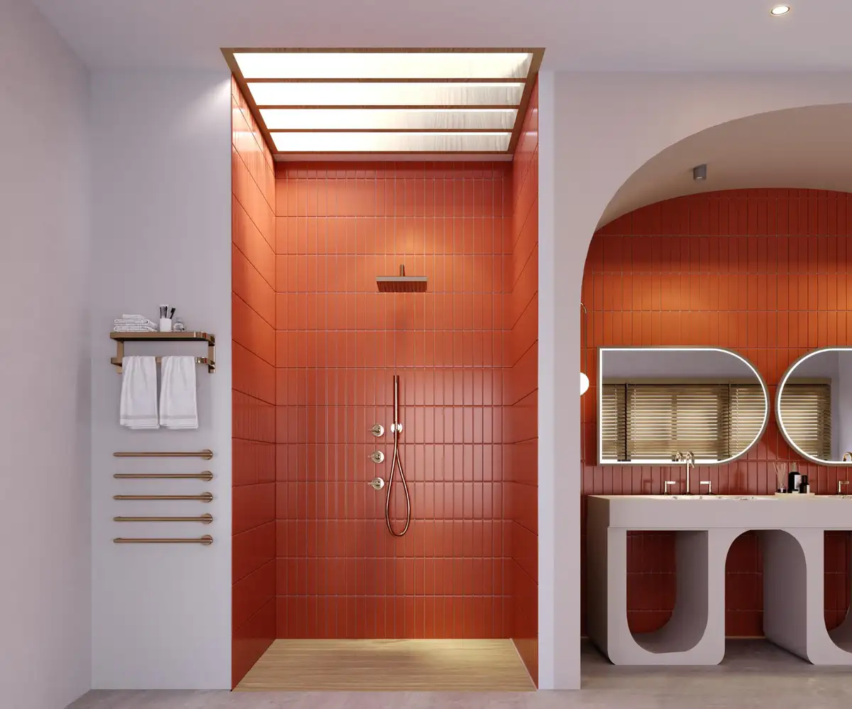 22 Stylish Walk-In Shower Ideas in 2025 2 Color Zoning Walk-in Shower