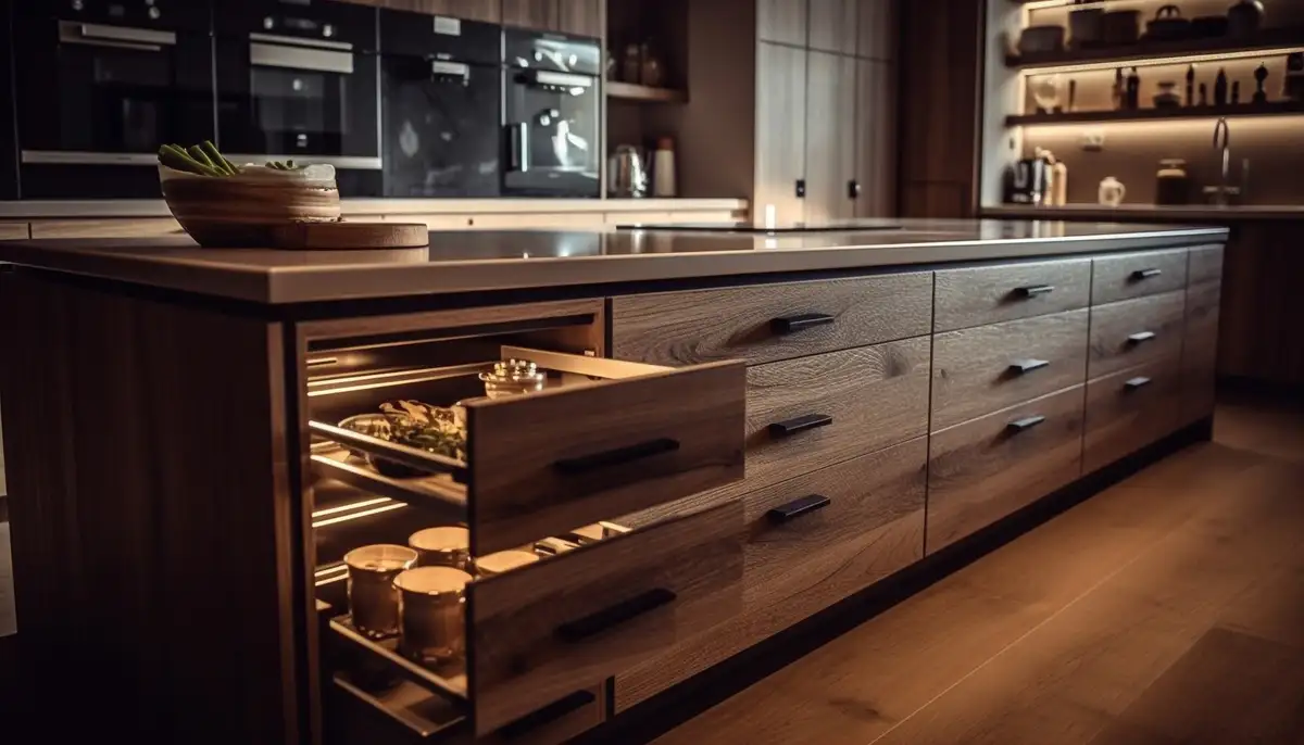 luxury kitchen island with storage