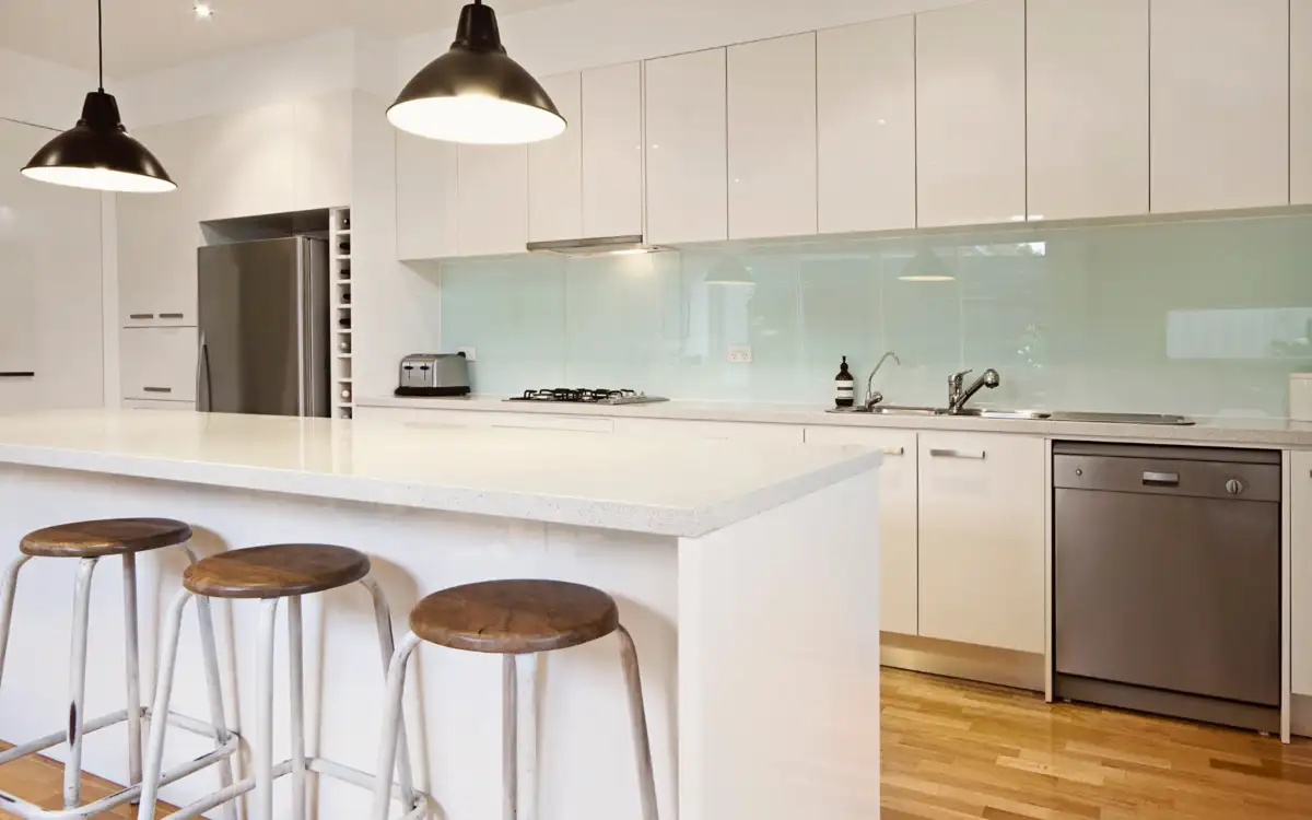 remodeled white kitchen without delay