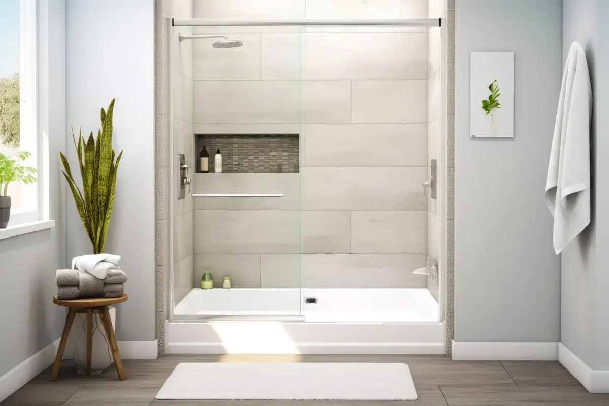 22 Stylish Walk-In Shower Ideas in 2025 15 walk in shower with a large tray