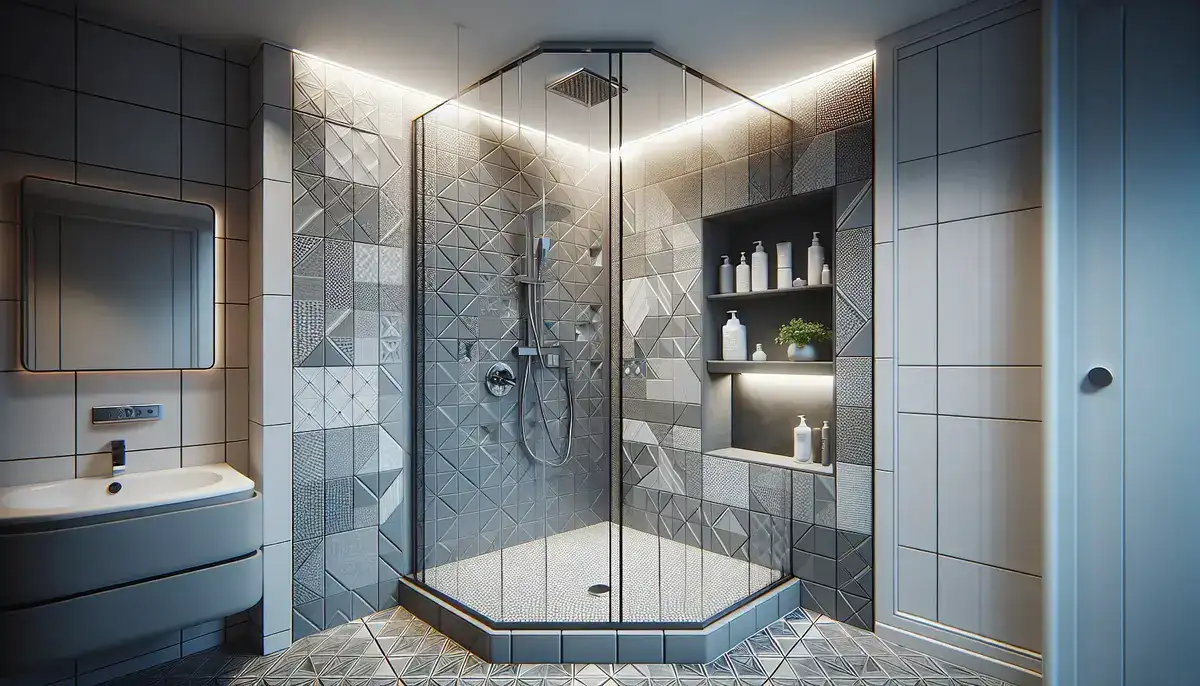 22 Stylish Walk-In Shower Ideas in 2025 1 white grey corner located walk in shower design