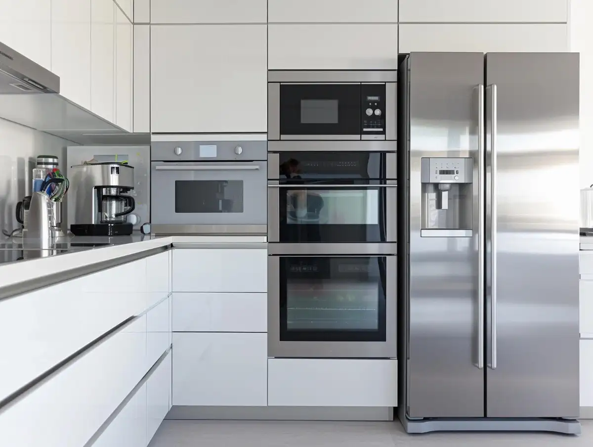 Built-in appliances modern kitchen
