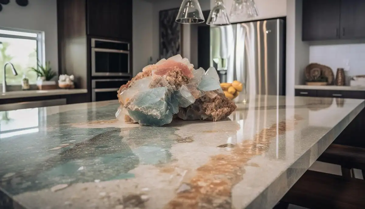 Onyx countertop in luxury kitchen