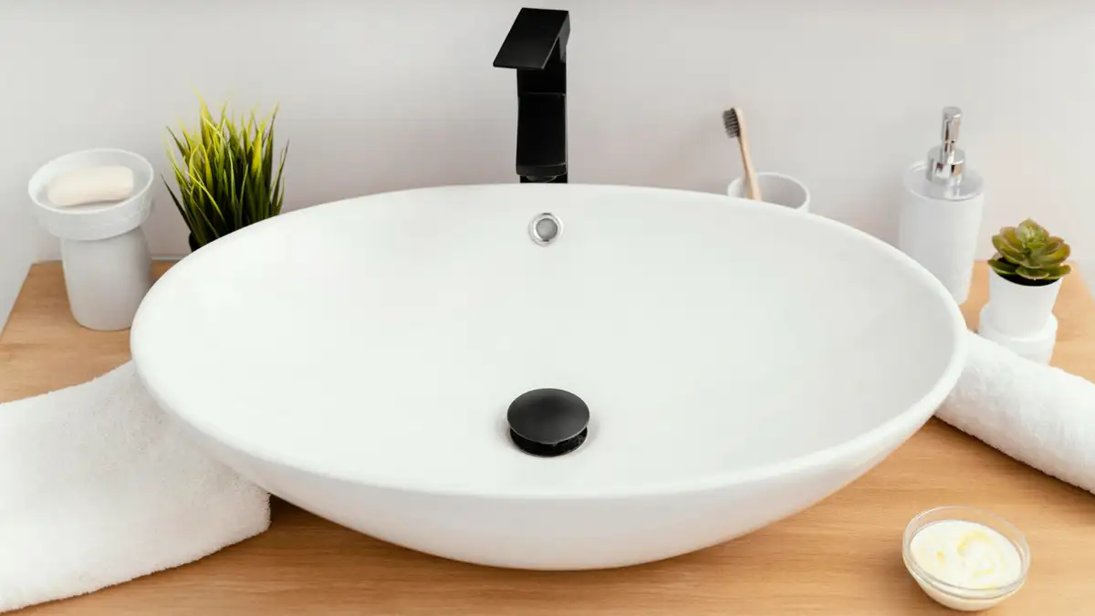 wide bathroom sink