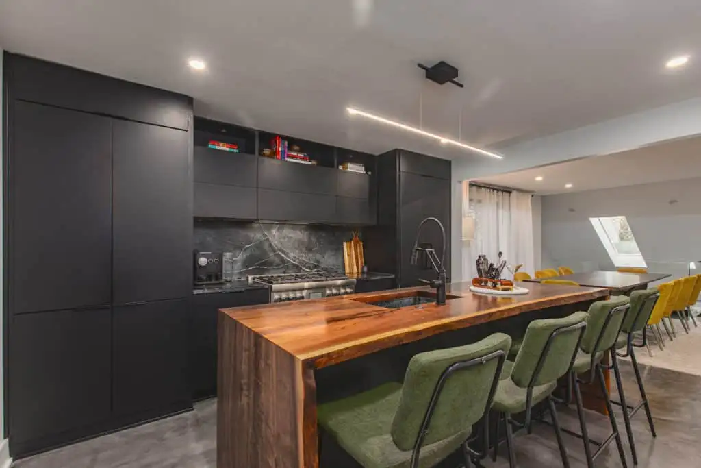 wooden countertop kitchen