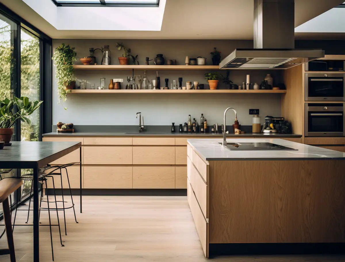 oak cabinets kitcehn walls are painted dark