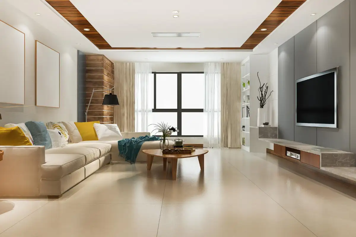 Modern home without carpets