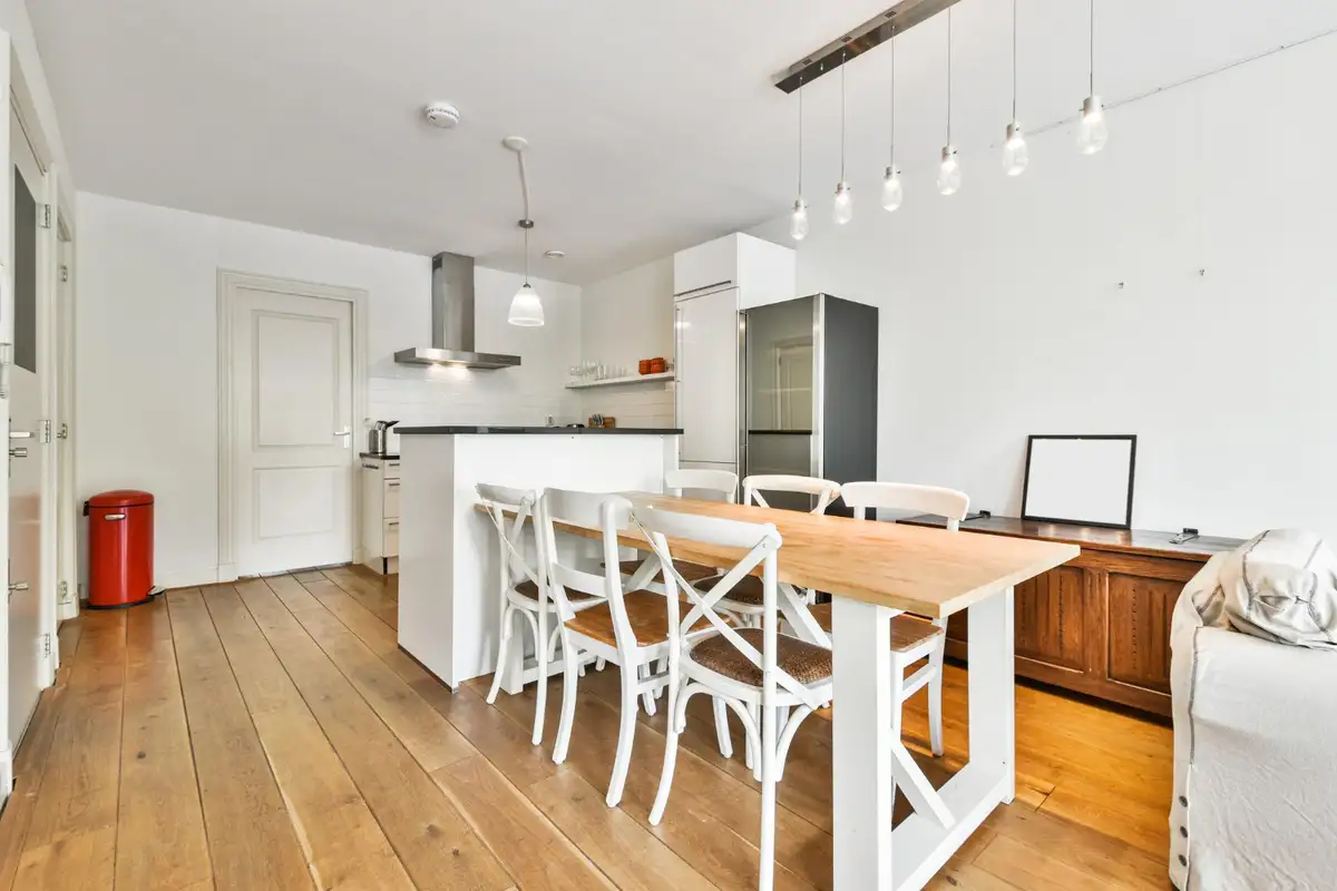 solid parquet kitchen floor