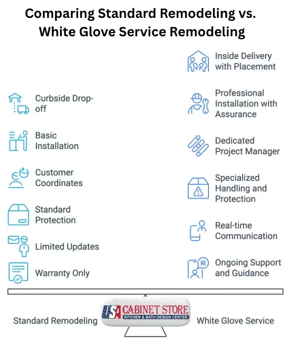 White Glove Kitchen Remodeling Services in Cary, NC: Elevating Your Home with USA Cabinet Store 7 Comparing-Standard-Remodeling
