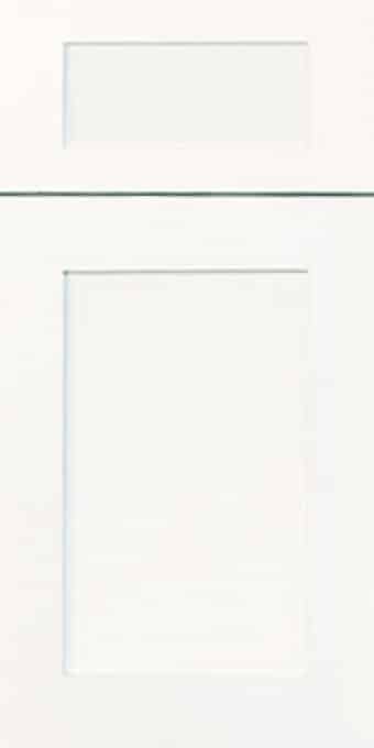 Fairfax Kitchen Cabinets 33 White Plainview shaker cabinet door and drawer front with a classic recessed center panel.