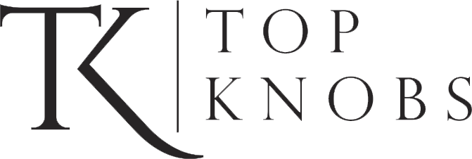 Fairfax Kitchen Cabinets 84 Top Knobs logo representing a designer hardware brand partner available at USA Cabinet Store locations.