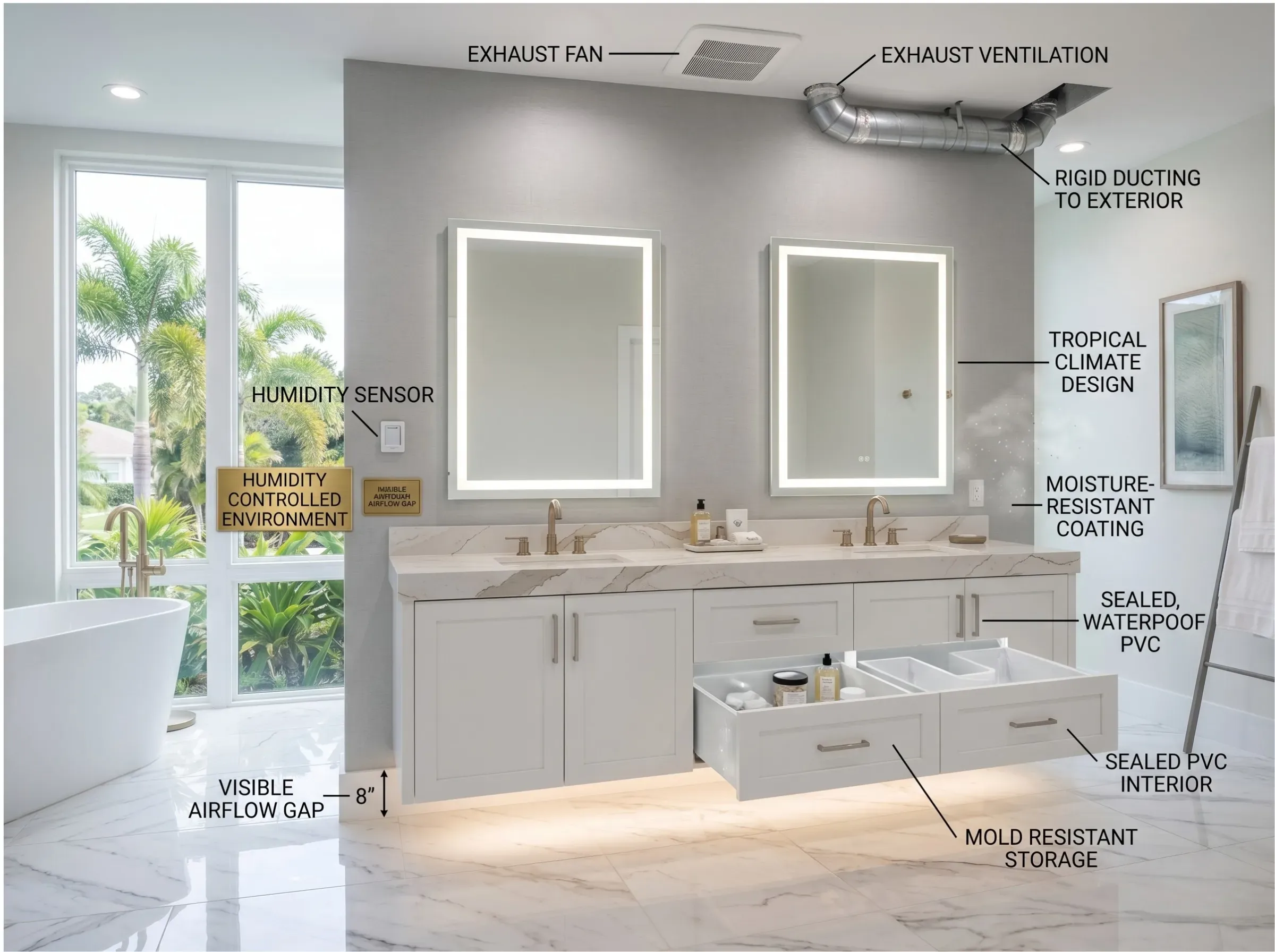 Master Bathroom Remodel in Orlando: Ideas, Costs & Materials 10 orlando-master-bathroom-humidity-ventilation-mold-resistant-design